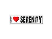 I Love Heart Serenity Sticker 8 width X 2 height