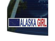 ALASKA GIRL State Flag Sticker 8.5 width X 2 height