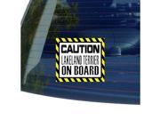 Caution LAKELAND TERRIER on Board Dog Sticker 5 width X 4.5 height