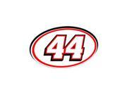 44 Racing Number Red Black Sticker 5.5 width X 3.25 height