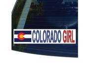 COLORADO GIRL State Flag Sticker 8.5 width X 2 height