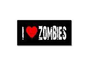 I Love Heart Zombies Sticker 7 width X 3.3 height