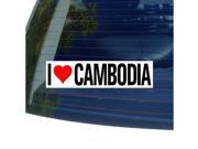 I Love Heart CAMBODIA Sticker 8 width X 2 height