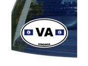 VA VIRGINIA State Oval Flag Sticker 5.5 width X 3.5 height
