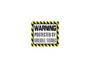 Warning Protected by AIREDALE TERRIER Dog Sticker 5 width X 4.5 height
