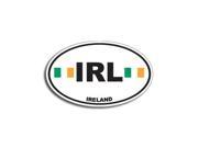 IRL IRELAND Country Oval Flag Sticker 5.5 width X 3.5 height
