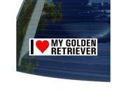 I Love Heart My GOLDEN RETRIEVER Sticker 8 width X 2 height