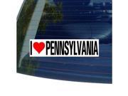 I Love Heart PENNSYLVANIA Sticker 8 width X 2 height