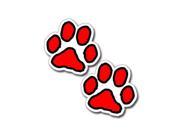 Paw Prints Red and Black Stickers 3 width X 3 height each