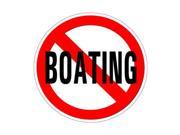 No Boating Sticker 5 width X 5 height