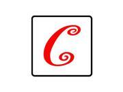 Letter Initial C - Red Black Sticker - 4.5 Letter Initial C - Red Black Sticker - 4.5