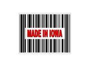 Made in Iowa Barcode Sticker 4.5 width X 3.5 height