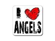 I Love Heart ANGELS Sticker 5 width X 5 height