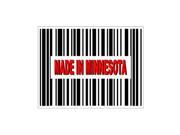 Made in Minnesota Barcode Sticker 4.5 width X 3.5 height