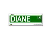 Diane Street Road Sign Sticker 8.25 width X 2 height