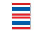 Thailand Country Flag Sheet of 2 Stickers 4 width each