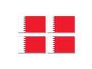 Bahrain Country Flag Sheet of 4 Stickers 3 width each