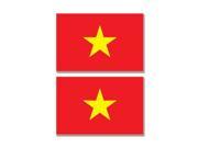 Vietnam Country Flag Sheet of 2 Stickers 4 width each