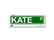 Kate Street Road Sign Sticker 8.25 width X 2 height