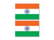 Indian Country Flag Sheet of 2 Stickers 4 width each