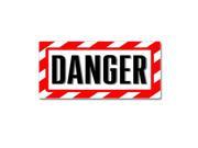 Danger Sign Alert Warning Sticker 7 width X 3.3 height