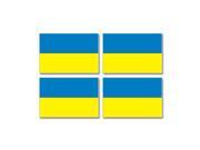 Ukraine Country Flag Sheet of 4 Stickers 3 width each