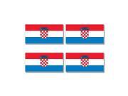 Croatia Country Flag Sheet of 4 Stickers 3 width each
