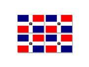 Dominican Republic Country Flag Sheet of 4 Stickers 3 width each