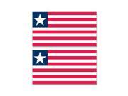 Liberia Country Flag Sheet of 2 Stickers 4 width each