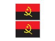 Angola Country Flag Sheet of 2 Stickers 4 width each