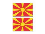 Macedonia Country Flag Sheet of 2 Stickers 4 width each
