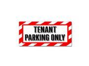 Tenant Parking Only Alert Warning Sticker 7 width X 3.3 height