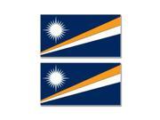 Marshall Islands Country Flag Sheet of 2 Stickers 4 width each