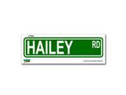 Hailey Street Road Sign Sticker 8.25 width X 2 height