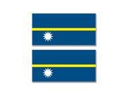 Nauru Country Flag Sheet of 2 Stickers 4 width each