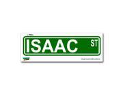 Isaac Street Road Sign Sticker 8.25 width X 2 height
