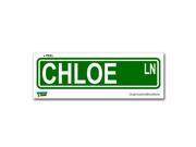 Chloe Street Road Sign Sticker 8.25 width X 2 height