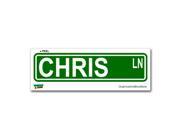 Chris Street Road Sign Sticker 8.25 width X 2 height