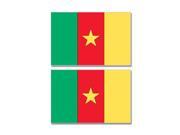 Cameroon Country Flag Sheet of 2 Stickers 4 width each