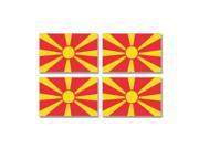 Macedonia Country Flag Sheet of 4 Stickers 3 width each