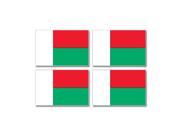 Madagascar Country Flag Sheet of 4 Stickers 3 width each