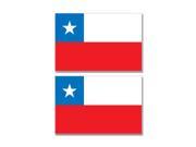Chile Country Flag Sheet of 2 Stickers 4 width each