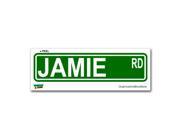 Jamie Street Road Sign Sticker 8.25 width X 2 height