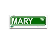 Mary Street Road Sign Sticker 8.25 width X 2 height