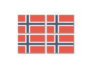 Norway Norwegian Country Flag Sheet of 4 Stickers 3 width each