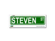 Steven Street Road Sign Sticker 8.25 width X 2 height