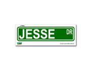 Jesse Street Road Sign Sticker 8.25 width X 2 height