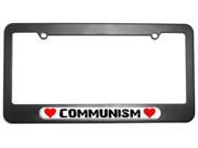 Communism Love with Hearts License Plate Tag Frame