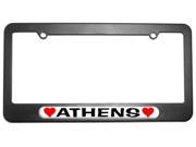 Athens Love with Hearts License Plate Tag Frame