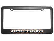 Powered By Faith License Plate Tag Frame